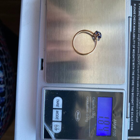 Vntge Russian USSR Solid 14K/*583 Rose Gold Ring w/Alexandrite Sz7   1.84gr EUC - Picture 5 of 5